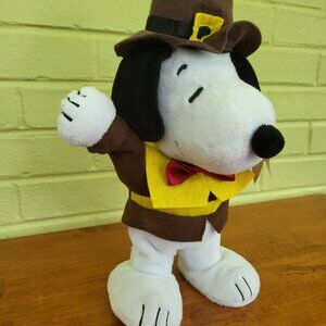 Peanuts Snoopy Pilgram Dancing Doll Toy Music Turkey in the Straw 2015 Fall T7
